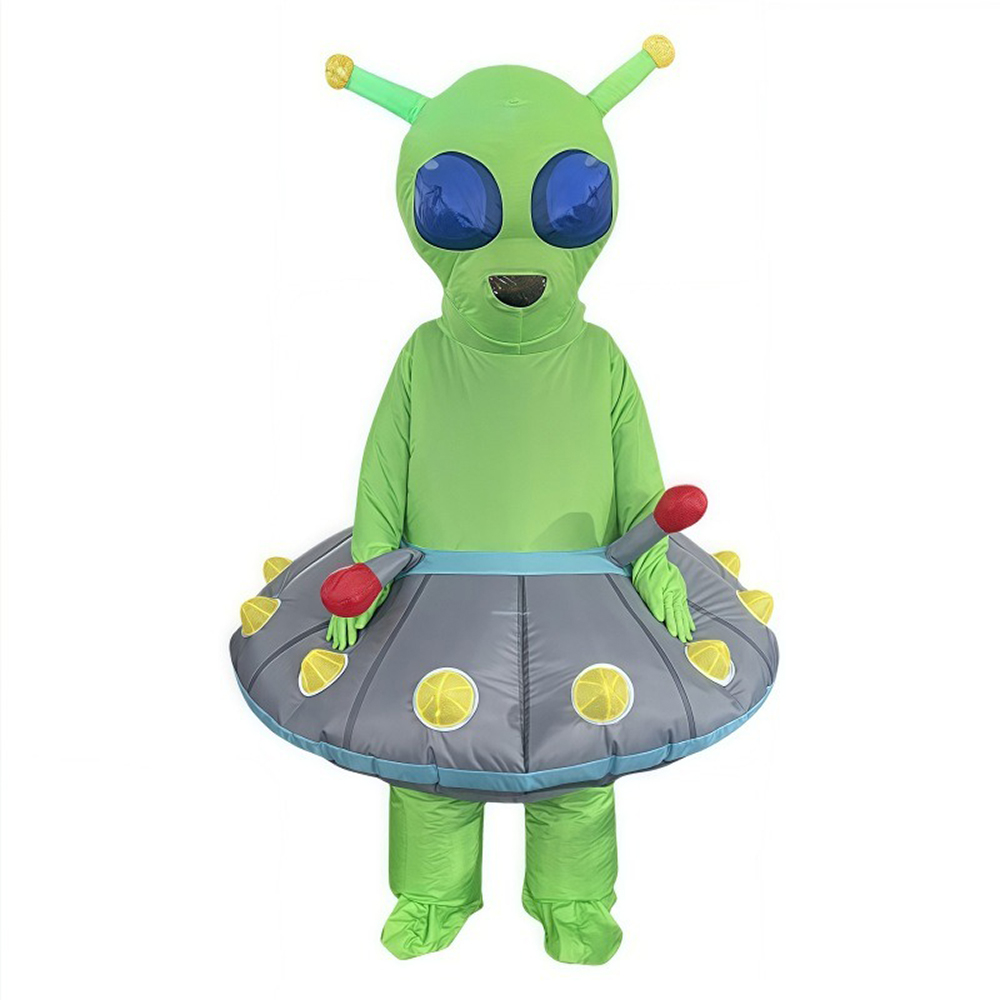Cosplay Prop Business - Disfraz Inflable de OVNI Verde, Traje