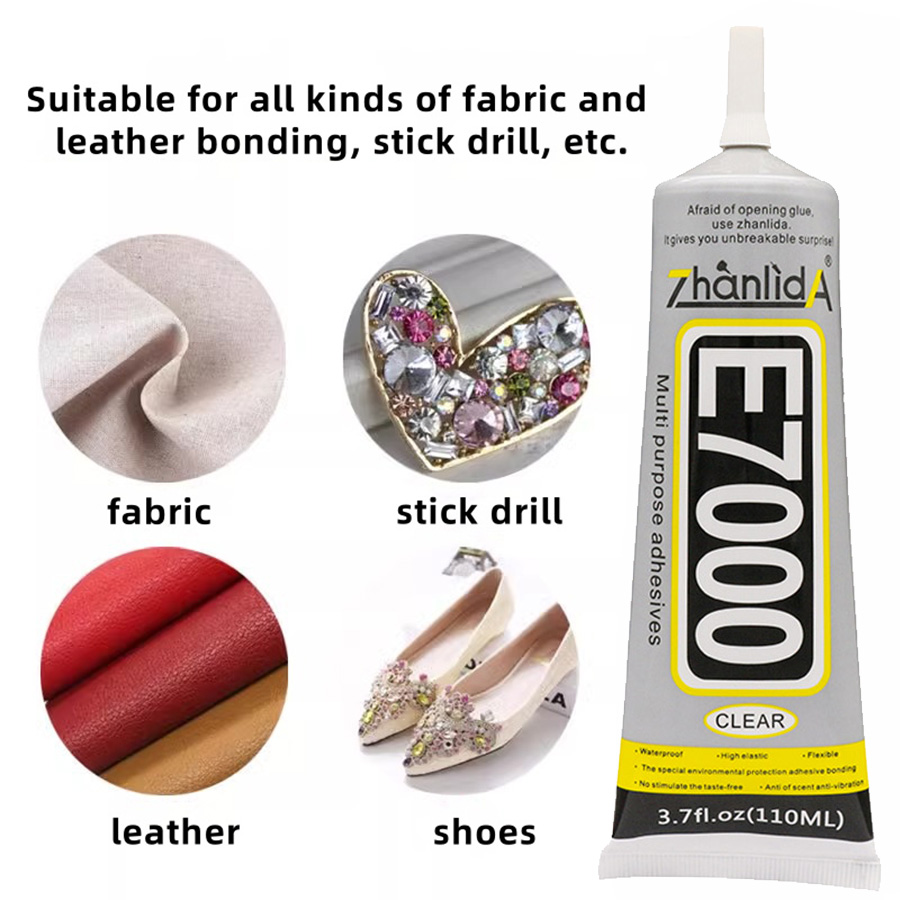 Contact Cement Glue - Pegamento E7000 de contacto transparente, adhesivo