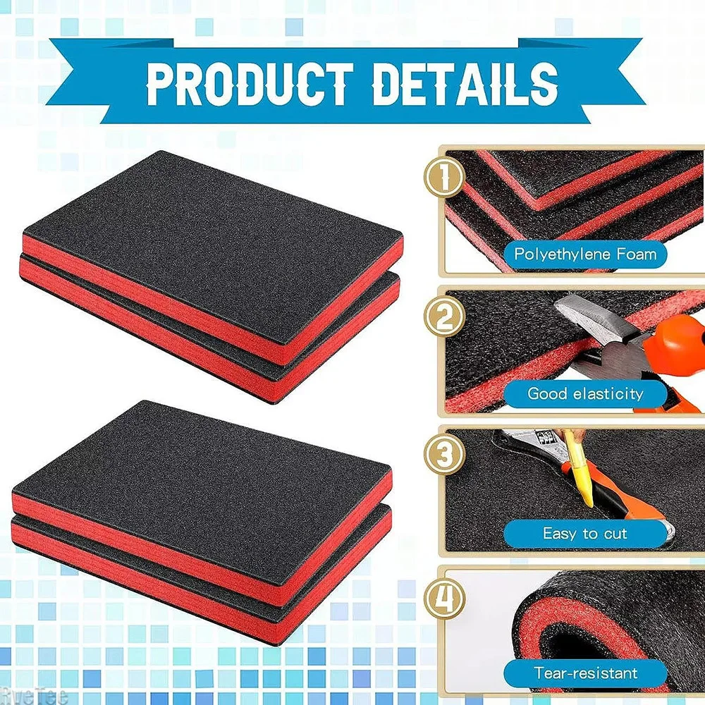 Caja de herramientas de 4 Uds. - Eva Foam Sheet reseña y precio